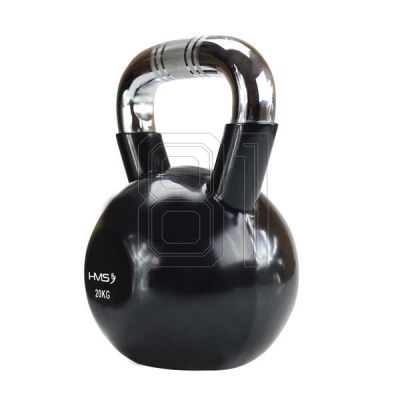 20. Kettlebell Gusseisengriff Chrom gerändelt HMS KTC20 SCHWARZ 