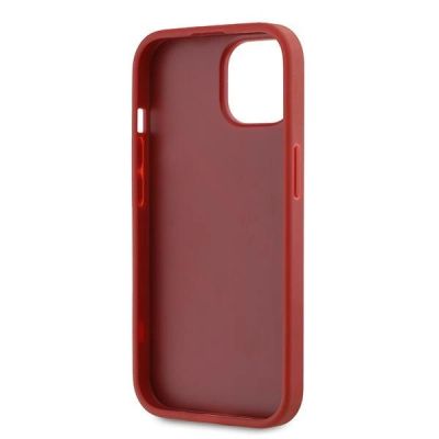 7. Karl Lagerfeld Diagonal Quilted Script Hülle für iPhone 15 / 14 / 13 – rot