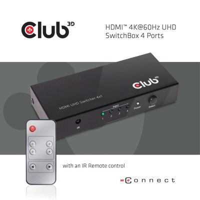 5. CLUB3D HDMI 2.0 UHD SwitchBox 4 Ports