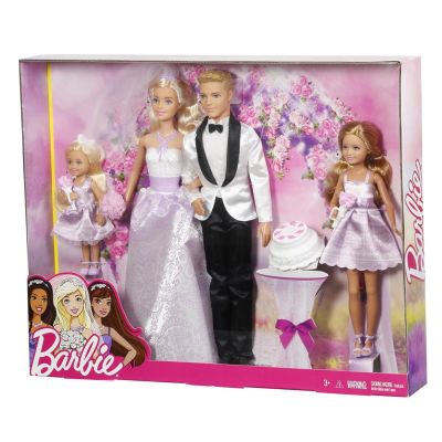 7. Barbie JCW41 Hochzeitsset Junges Paar 4 Puppen