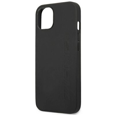 6. AMG AMHCP14MDOLBK iPhone 14 Plus 6,7 "schwarz / schwarz Hardcase Leder Hot Stamped