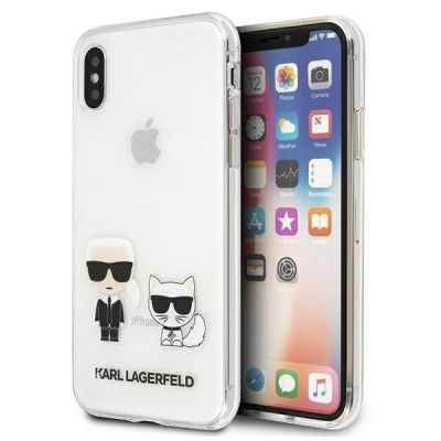 Karl Lagerfeld Karl & Choupette iPhone Xs Max Hülle - Transparent