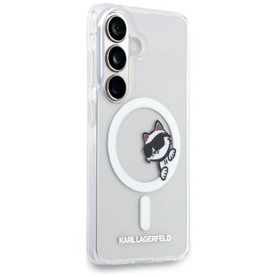 4. Karl Lagerfeld IML Peekaboo Choupette MagSafe Hülle für Samsung Galaxy S26 - Transparent