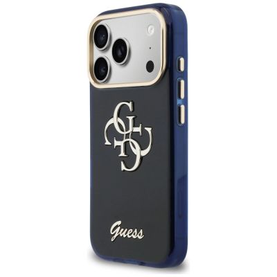 2. Guess IML 4G Script Metallhülle für iPhone 17 Pro Max – blau