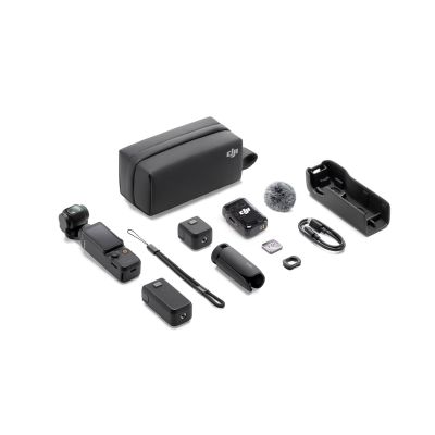 DJI Osmo Pocket 3 Creator Combo-Kamera mit Stabilisator, 4K Ultra HD, 9,4 MP, Schwarz