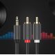 8. Ugreen AV102 10513 Kabel 3,5 mm Miniklinke (männlich) / 2RCA (männlich) 5 m – grau