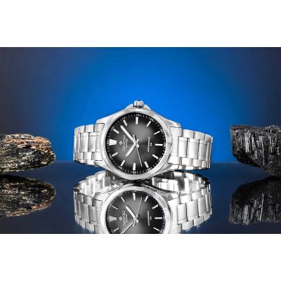 5. Giewont Elegance Saphir Silber Schwarz Herrenuhr GW5160-B2