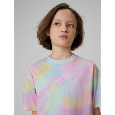 4. T-Shirt mit Aufdruck für Mädchen 4F 4FJRSS26TTSHF3826-90A