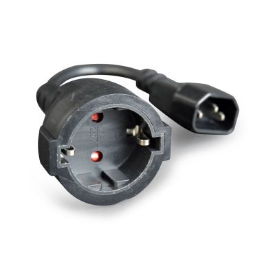 3. GEMBIRD PC-SFC14M-01 Adapter (C14 / IEC C14 / IEC 320 C14 M - Schuko, Schuko F; 0,15 m; schwarz)