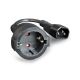 3. GEMBIRD PC-SFC14M-01 Adapter (C14 / IEC C14 / IEC 320 C14 M - Schuko, Schuko F; 0,15 m; schwarz)
