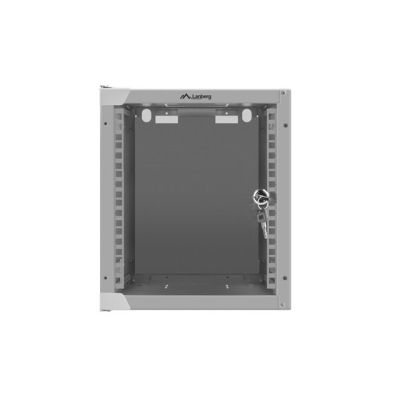 2. Lanberg WF10-2306-10S Rack-Schrank (6 HE; 329 mm / 280 mm / 310 mm; Wandmontage; Glas; 10"; Grau)
