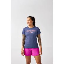 Distance Short Sleeve 3.0 Lauf-T-Shirt für Damen, Blau