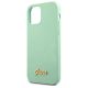 6. Guess Metal Logo Script Case für iPhone 12 Pro Max 6,7" - Grün