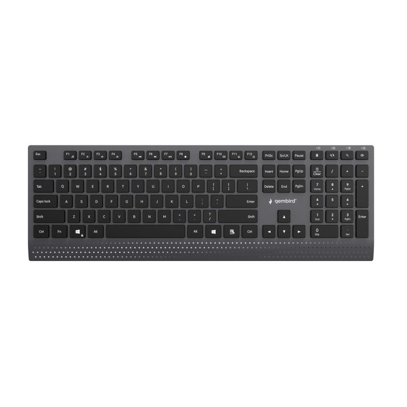 GEMBIRD SLIM KABELGEBUNDENE MULTIMEDIA-TASTATUR SCHWARZ, USB-C, US-LAYOUT