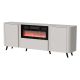VOLARE Kommode 200x39x75 Kaschmir + Kamin