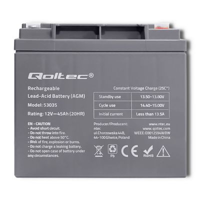 2. Qoltec 53035 wartungsfreie Batterie