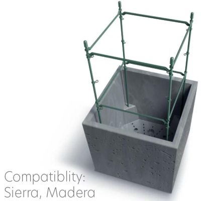 3. Sierra Square Blumentopf in Betonoptik, 39x39 cm, Anthrazit