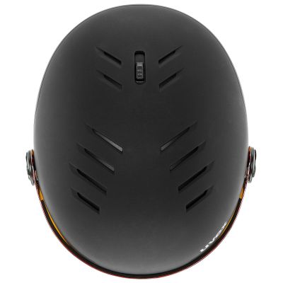 5. Unisex-Skihelm Uvex Wanted Visor mit aktivem Belüftungssystem, schwarz (56/6/262/10)
