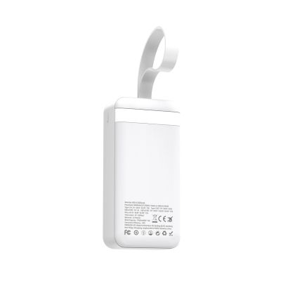 4. Wozinsky W8-W 30000mAh 30W Powerbank mit 2x USB-A und USB-C Anschlüssen und Taschenlampe – Weiß