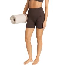 adidas Workout Essentials Strickleggings für Damen, 4 Zoll, Braun KE5841