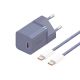 6. Baseus GaN5 30W USB-C EU-Wandladegerät mit lila Kabel , Baseus Dynamic 3 USB-C 100W 1m - Lila