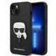 Karl Lagerfeld Saffiano Karl's Head Patch Case für iPhone 14 Plus – Schwarz