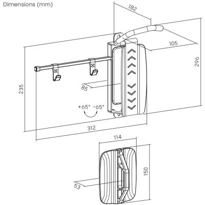 4. MACLEAN FAHRRADSTÄNDER ZUR WANDMONTAGE, MAXIMAL 35 KG MC-499
