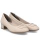 4. Damen-Pumps aus Leder mit niedrigem Absatz, beige, Rieker 43453-62