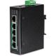 2. TRENDnet TI-PE50 Switch – unmanaged – 4 x 10/100 (PoE+) + 1 x 10/100 – DIN-Schienen- und Wandmontage – PoE+ (90 W) – DC