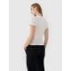 3. Schmales geripptes Damen-T-Shirt 4F 4FWSS25TTSHF1968-11S