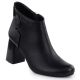 Elegante schwarze Leder-Ankle-Boots mit Blockabsatz, Jezzi OLI21-2