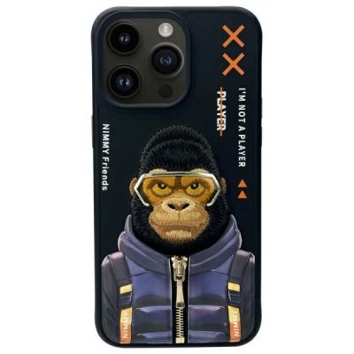 Nimmy Cool&Cute 2.0 Monkey Case für iPhone 15 Pro Max - Schwarz
