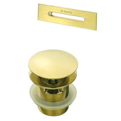 DEANTE KYYR10B Badewannen-Zubehörset – Klick-Klack-Ablauf und Überlauf – Gold