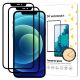 Wozinsky Set aus 2x Super Durable Full Glue Tempered Glass Vollbild mit Rahmen Hülle Friendly iPhone 12 Pro / iPhone 12 Schwarz