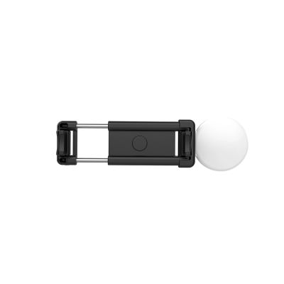 5. Selfie-Stick WH1YXS Teleskopstativ 1 m mit runder Lampe und Telefonhalter – Schwarz