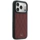 4. Mercedes Lederhülle mit gekreuzten Linien und MagSafe-Design für iPhone 17 Pro / 18 Pro – bordeauxrot