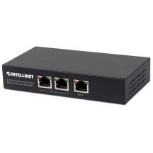Intellinet 561266 Netzwerkanschlüsse, unmanaged Gigabit Ethernet (10/100/1000) mit PoE-Unterstützung, Schwarz