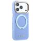 4. Guess Ring Stand 360 Grained Classic Logo MagSafe Hülle für iPhone 18 Pro Max / 17 Pro Max – hellblau