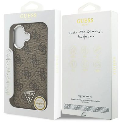 8. Guess 4G Triangle Logo MagSafe Hülle für iPhone 17 - braun
