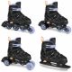 2. Spokey Quattro 4IN1 SPK-943430 Inlineskates Größe 34-37 BK/VT