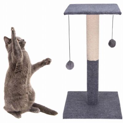 3. Kratzbaum für Katzen, 59 cm, 2 Bälle