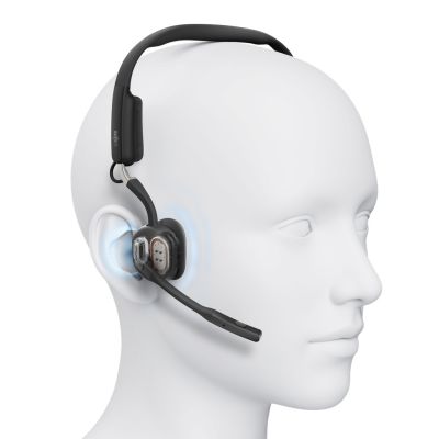 5. Shokz OpenMeet Mikrofon-ANC USB-C kabelloser Knochenleitungskopfhörer + USB-A-Adapter schwarz