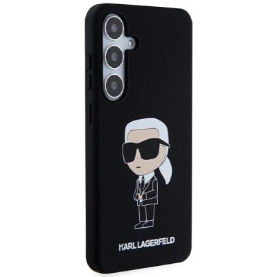 4. Karl Lagerfeld Silikon Ikonik Hülle für Samsung Galaxy S24 – schwarz