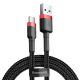 Baseus Cafule Cable strapazierfähiges Nylonkabel USB / USB-C QC3.0 2A 3M schwarz-rot (CATKLF-U91)