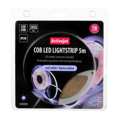 2. COB-LED-Streifen 5 m, kaltweiß, IP20