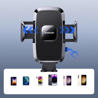 12. Joyroom JR-ZS259 mechanische Autohalterung universal für Telefon am Cockpit/Fenster – Schwarz