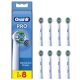 Oral-B Precision Clean EB20RX-8 Zahnbürstenköpfe für Erwachsene, 8 Stück, Weiß