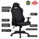 6. Arozzi Torretta Soft Fabric | Gaming-Stuhl | Metall/verstärktes Nylon | Rein Schwarz