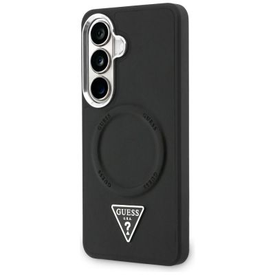 2. Guess MagSafe-Hülle mit geprägtem Ring-Dreieck-Logo für Samsung Galaxy S26 – Schwarz