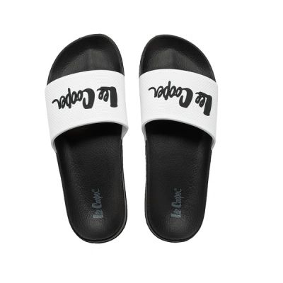 5. Lee Cooper Herren-Sneaker, bequeme, leichte Slipper, schwarz-weiß